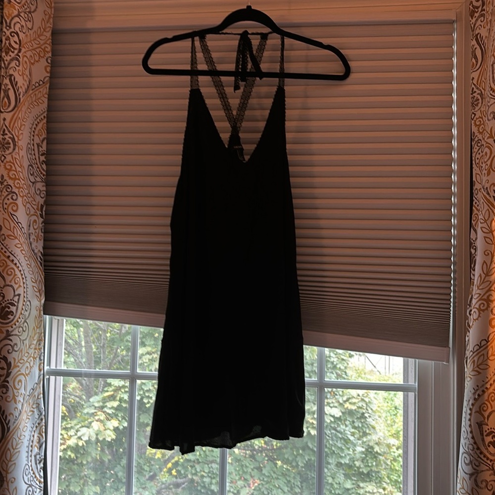Large forever 21 black float mini dress
